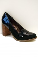 Killah Black Patent & Suede Loafer Shoes BETTY