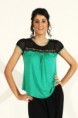 Relish Green & Black Top KAMILA 
